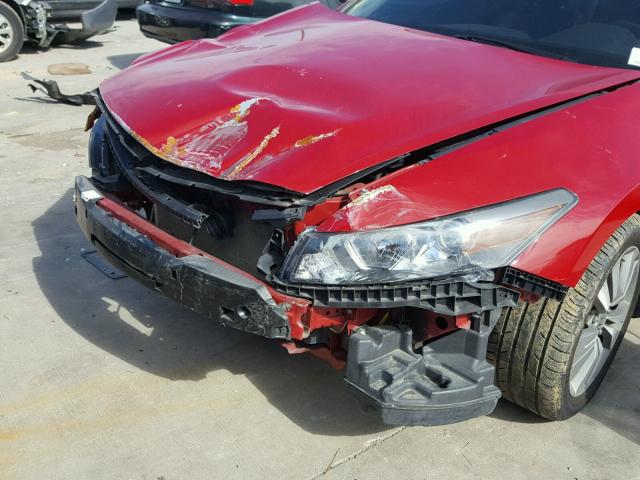 1HGCS12878A008796 - 2008 HONDA ACCORD EXL RED photo 9