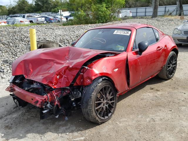 JM1NDAL74H0100235 - 2017 MAZDA MX-5 MIATA RED photo 2