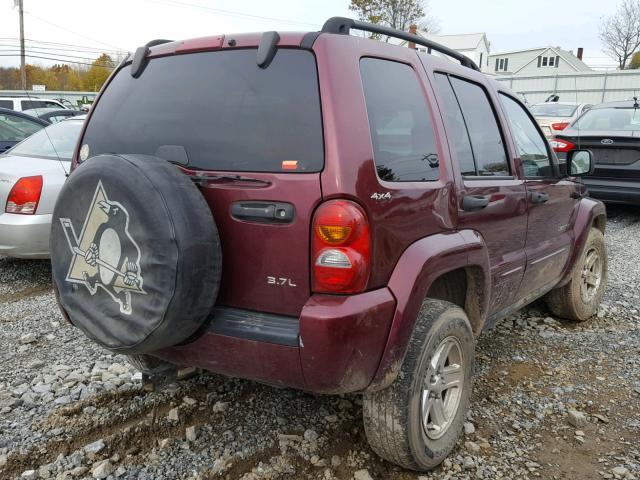 1J4GL58K22W134799 - 2002 JEEP LIBERTY LI RED photo 4