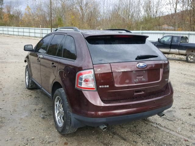 2FMDK3JC9ABB57219 - 2010 FORD EDGE SEL BURGUNDY photo 3