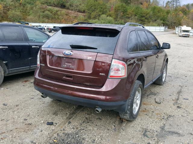 2FMDK3JC9ABB57219 - 2010 FORD EDGE SEL BURGUNDY photo 4