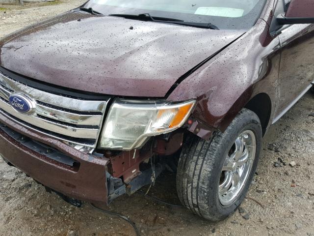 2FMDK3JC9ABB57219 - 2010 FORD EDGE SEL BURGUNDY photo 9