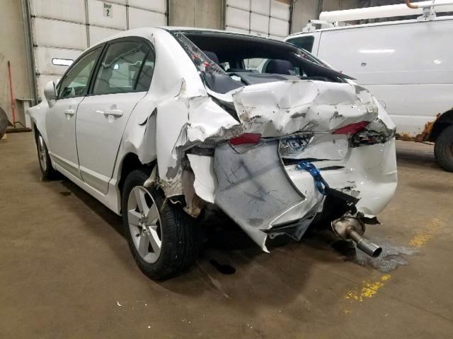 19XFA1F60AE000159 - 2010 HONDA CIVIC LX-S WHITE photo 3