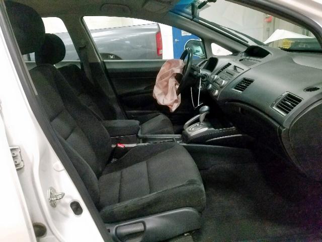 19XFA1F60AE000159 - 2010 HONDA CIVIC LX-S WHITE photo 5