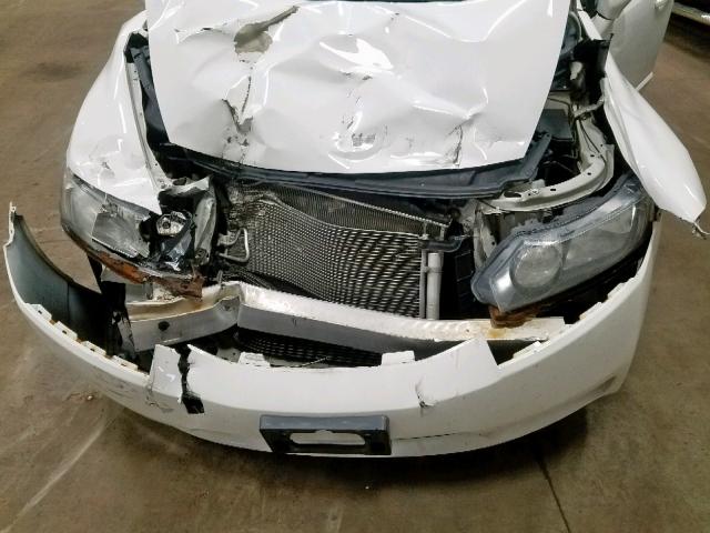 19XFA1F60AE000159 - 2010 HONDA CIVIC LX-S WHITE photo 7