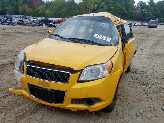 KL1TD6DE6BB149974 - 2011 CHEVROLET AVEO LS YELLOW photo 2