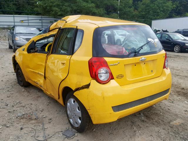 KL1TD6DE6BB149974 - 2011 CHEVROLET AVEO LS YELLOW photo 3