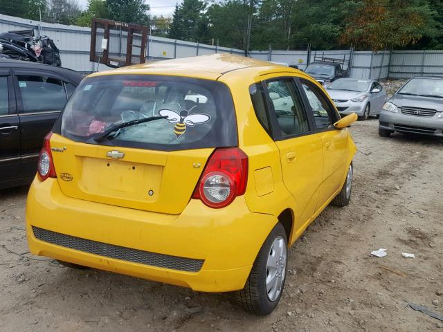 KL1TD6DE6BB149974 - 2011 CHEVROLET AVEO LS YELLOW photo 4