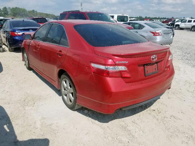 4T1BK46K97U048792 - 2007 TOYOTA CAMRY LE RED photo 3