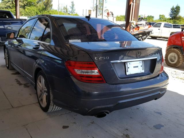 WDDGF4HB6DR251218 - 2013 MERCEDES-BENZ C 250 CHARCOAL photo 3