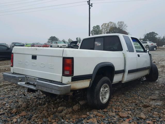 1B7GG23YXPS166872 - 1993 DODGE DAKOTA WHITE photo 4