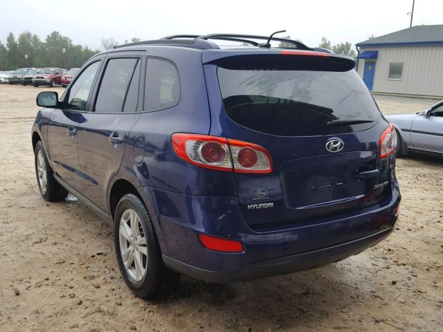 5NMSH4AG8AH406873 - 2010 HYUNDAI SANTA FE S BLUE photo 3