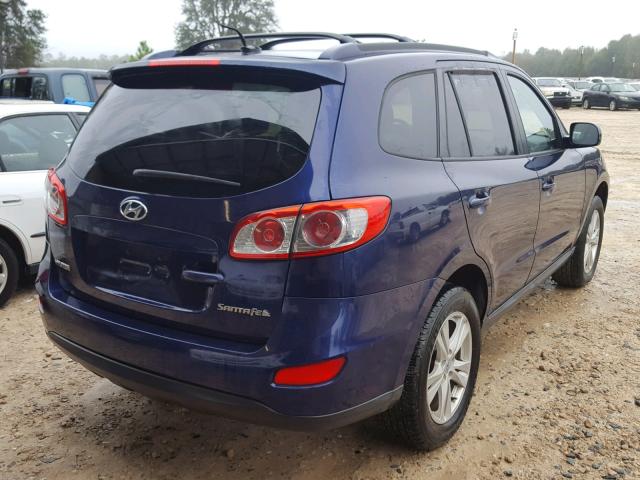 5NMSH4AG8AH406873 - 2010 HYUNDAI SANTA FE S BLUE photo 4