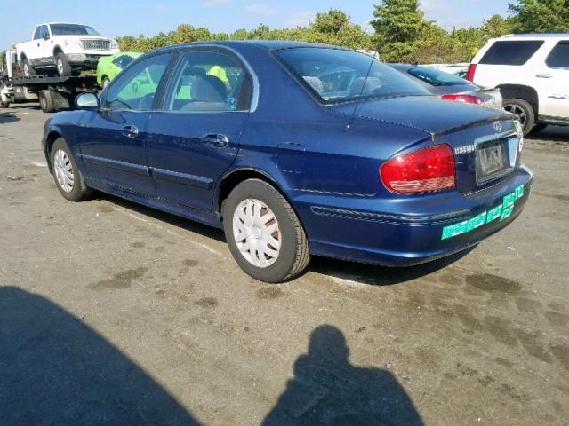 KMHWF25S13A891974 - 2003 HYUNDAI SONATA GL BLUE photo 3