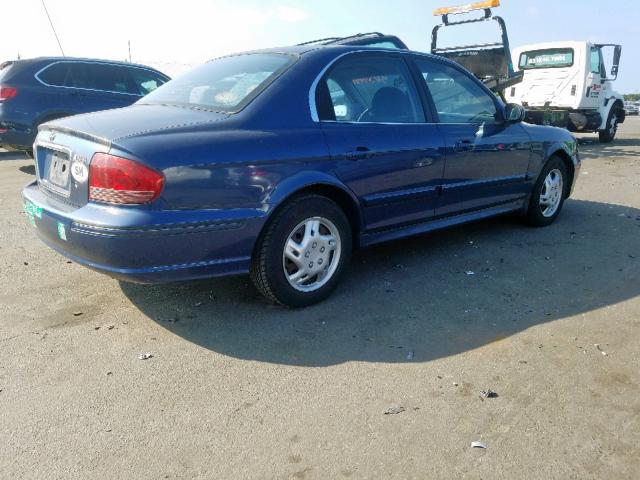 KMHWF25S13A891974 - 2003 HYUNDAI SONATA GL BLUE photo 4