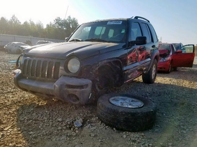 1J4GL48K42W248149 - 2002 JEEP LIBERTY SP BLACK photo 2