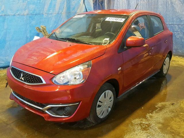 ML32A3HJ5KH014245 - 2019 MITSUBISHI MIRAGE ES RED photo 2