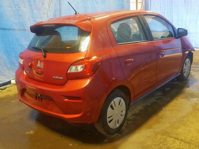 ML32A3HJ5KH014245 - 2019 MITSUBISHI MIRAGE ES RED photo 4