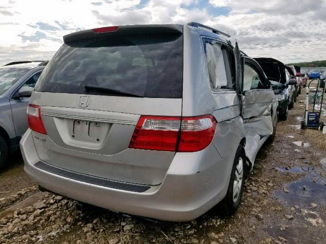 5FNRL38486B406156 - 2006 HONDA ODYSSEY EX SILVER photo 4