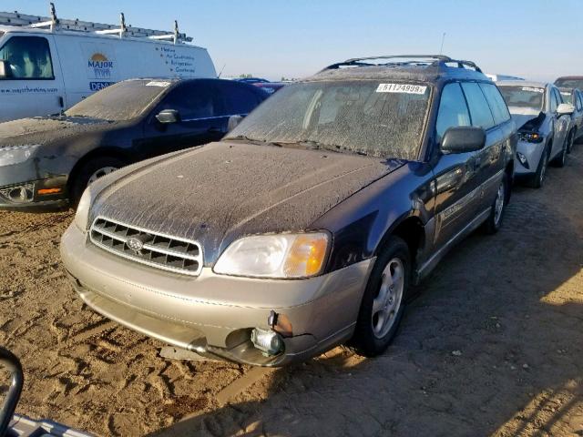 4S3BH6759Y7624341 - 2000 SUBARU LEGACY OUT BLUE photo 2