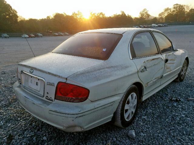 KMHWF25S04A969324 - 2004 HYUNDAI SONATA GL WHITE photo 4