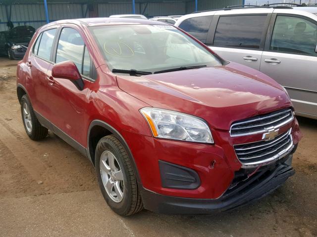 KL7CJPSB9FB161054 - 2015 CHEVROLET TRAX 1LS RED photo 1