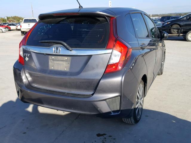 3HGGK5H86FM780125 - 2015 HONDA FIT EX GRAY photo 4