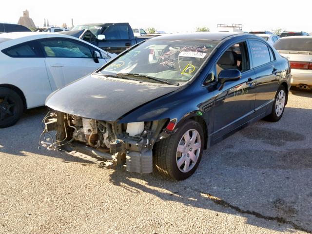 2HGFA16598H355516 - 2008 HONDA CIVIC LX BLACK photo 2