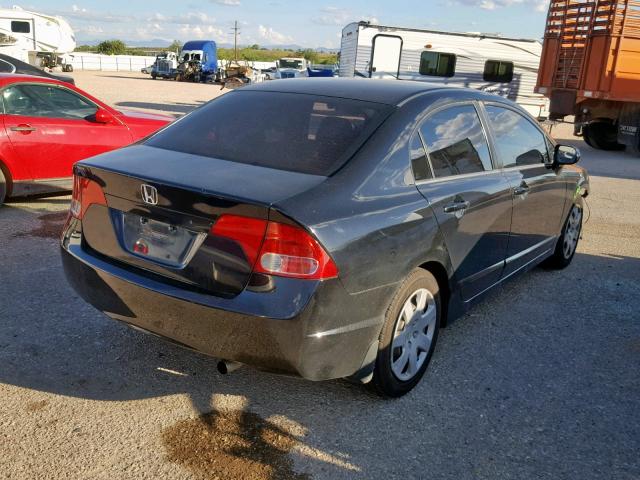 2HGFA16598H355516 - 2008 HONDA CIVIC LX BLACK photo 4