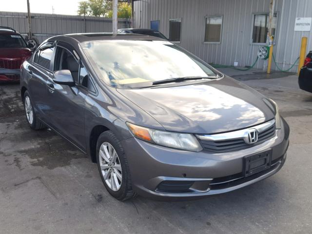 2HGFB2F96CH521201 - 2012 HONDA CIVIC EXL GRAY photo 1