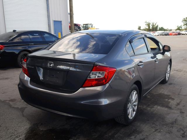 2HGFB2F96CH521201 - 2012 HONDA CIVIC EXL GRAY photo 4