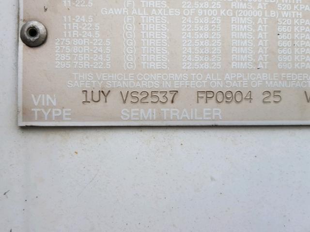 1UYVS2537FP090425 - 2015 GREAT DANE TRAILER 53 TRAILER WHITE photo 10