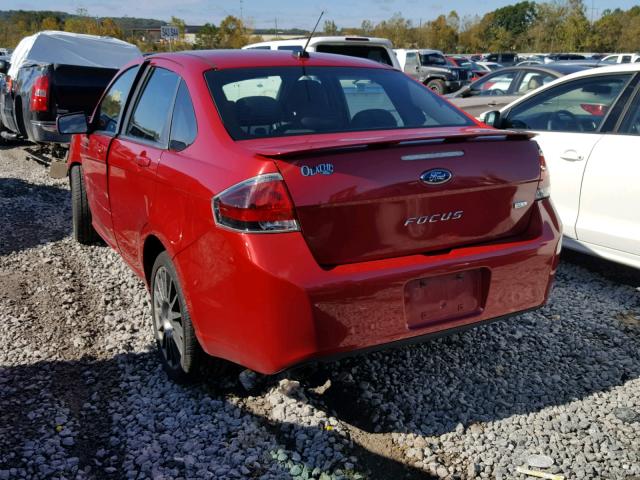 1FAHP3GN3AW106058 - 2010 FORD FOCUS SES RED photo 3