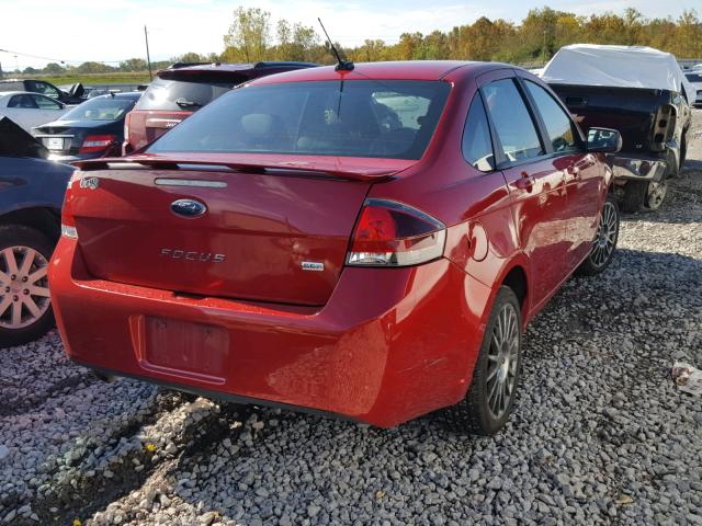 1FAHP3GN3AW106058 - 2010 FORD FOCUS SES RED photo 4