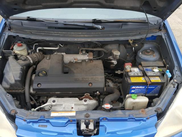 JS2RA61S845203806 - 2004 SUZUKI AERIO S BLUE photo 7