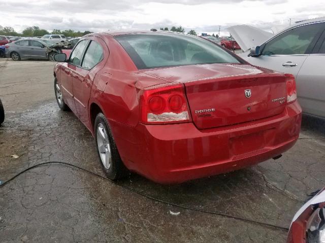 2B3CA3CV0AH117904 - 2010 DODGE CHARGER SX RED photo 3