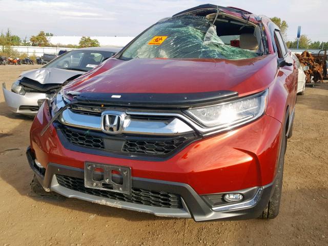 5J6RW2H90HL010469 - 2017 HONDA CR-V TOURI RED photo 9