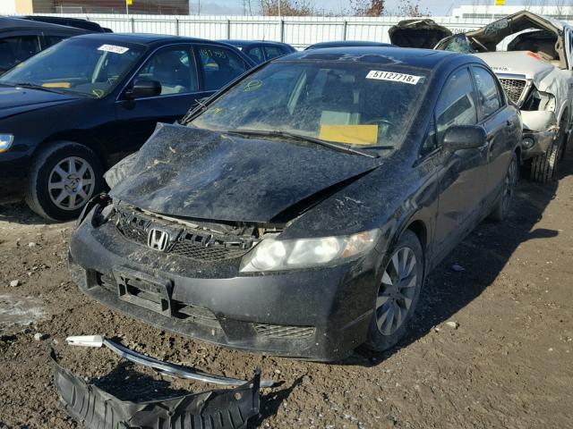 2HGFA1F06AH020983 - 2010 HONDA CIVIC EXL BLACK photo 2