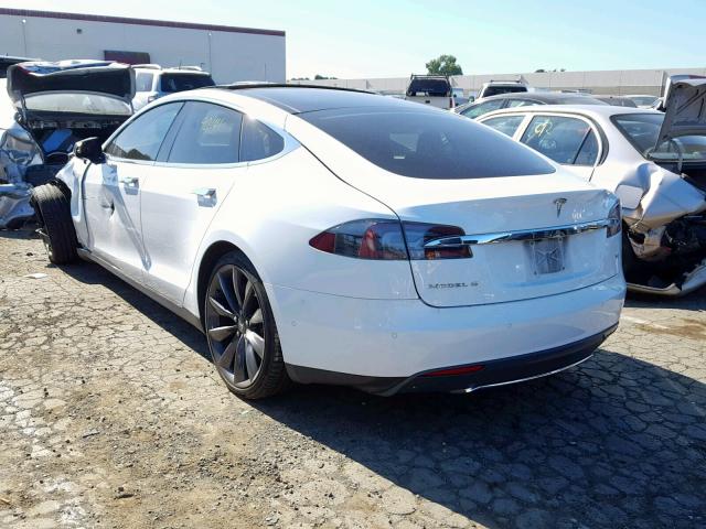 5YJSA1E15FF111232 - 2015 TESLA MODEL S WHITE photo 3