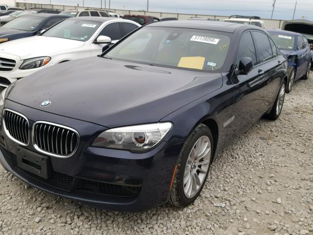 WBAYE8C50DD132908 - 2013 BMW 750LI BLUE photo 2