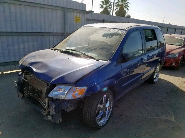 JM3LW28G7Y0102732 - 2000 MAZDA MPV WAGON BLUE photo 2