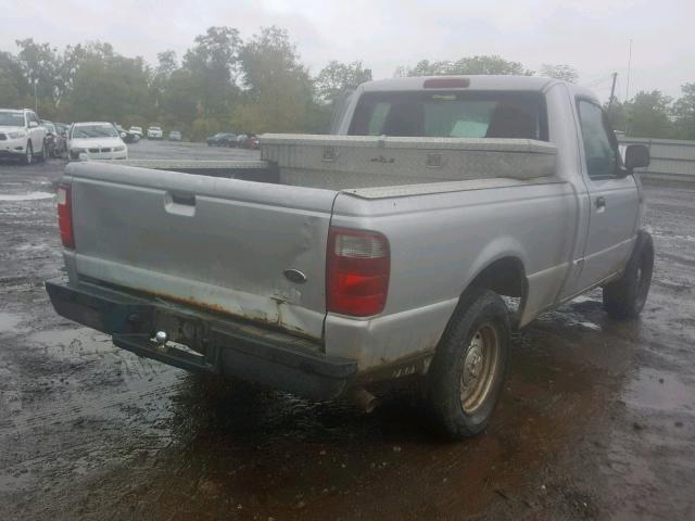 1FTYR10D84PA15005 - 2004 FORD RANGER SILVER photo 4