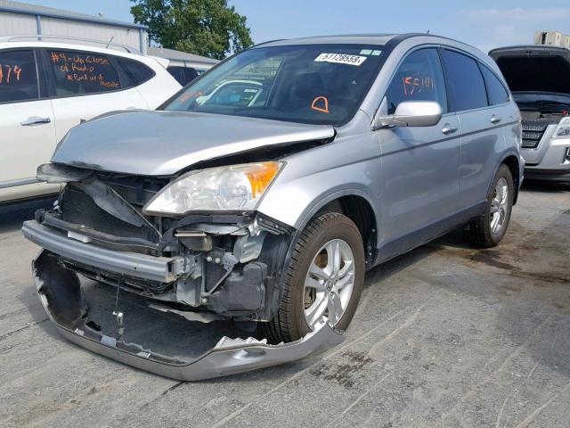 JHLRE4H71BC034728 - 2011 HONDA CR-V EXL SILVER photo 2