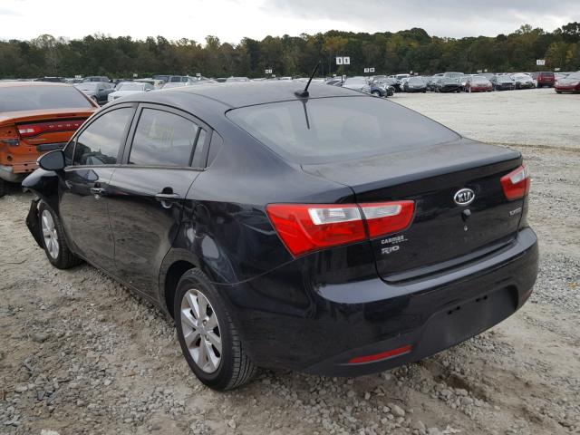 KNADN4A31D6115130 - 2013 KIA RIO EX BLACK photo 3