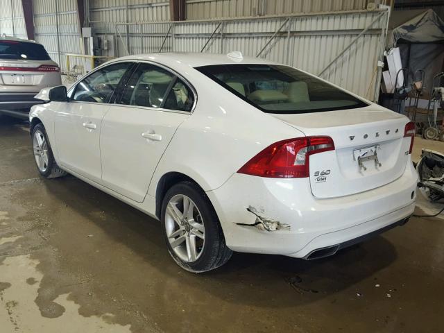 YV1612FS8E1273355 - 2014 VOLVO S60 T5 WHITE photo 3