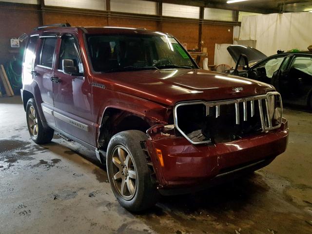 1J8GN58K58W123376 - 2008 JEEP LIBERTY LI MAROON photo 1