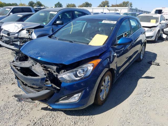 KMHD35LH9FU241785 - 2015 HYUNDAI ELANTRA GT BLUE photo 2