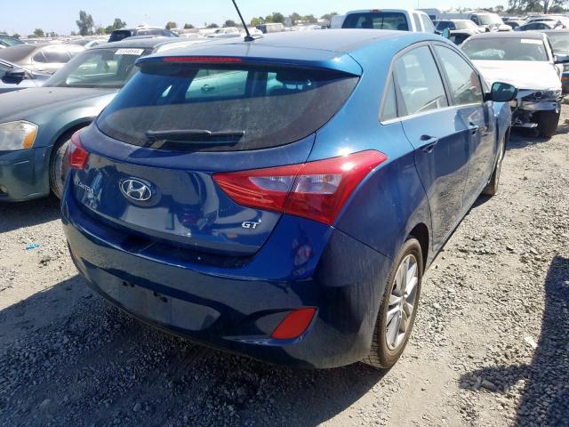 KMHD35LH9FU241785 - 2015 HYUNDAI ELANTRA GT BLUE photo 4