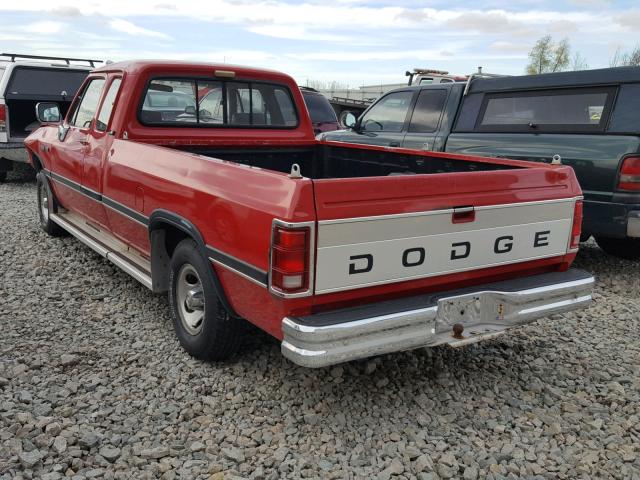 3B7HE13Y0PM139550 - 1993 DODGE D-SERIES D RED photo 3