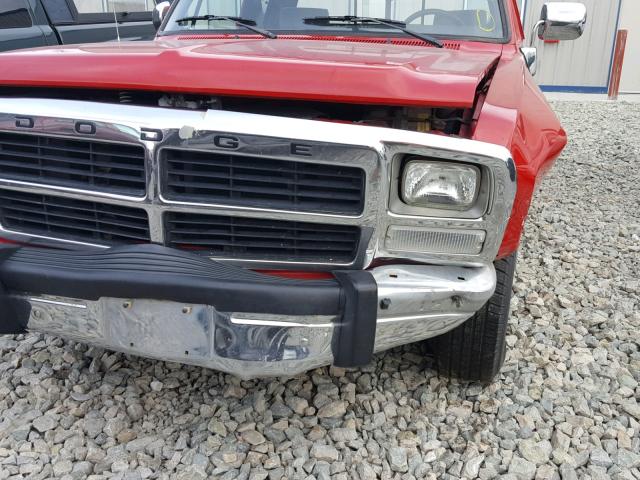 3B7HE13Y0PM139550 - 1993 DODGE D-SERIES D RED photo 9